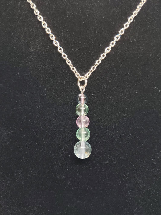Celestial Glow: Fluorite Necklace - Cinnful Charms Jewelry