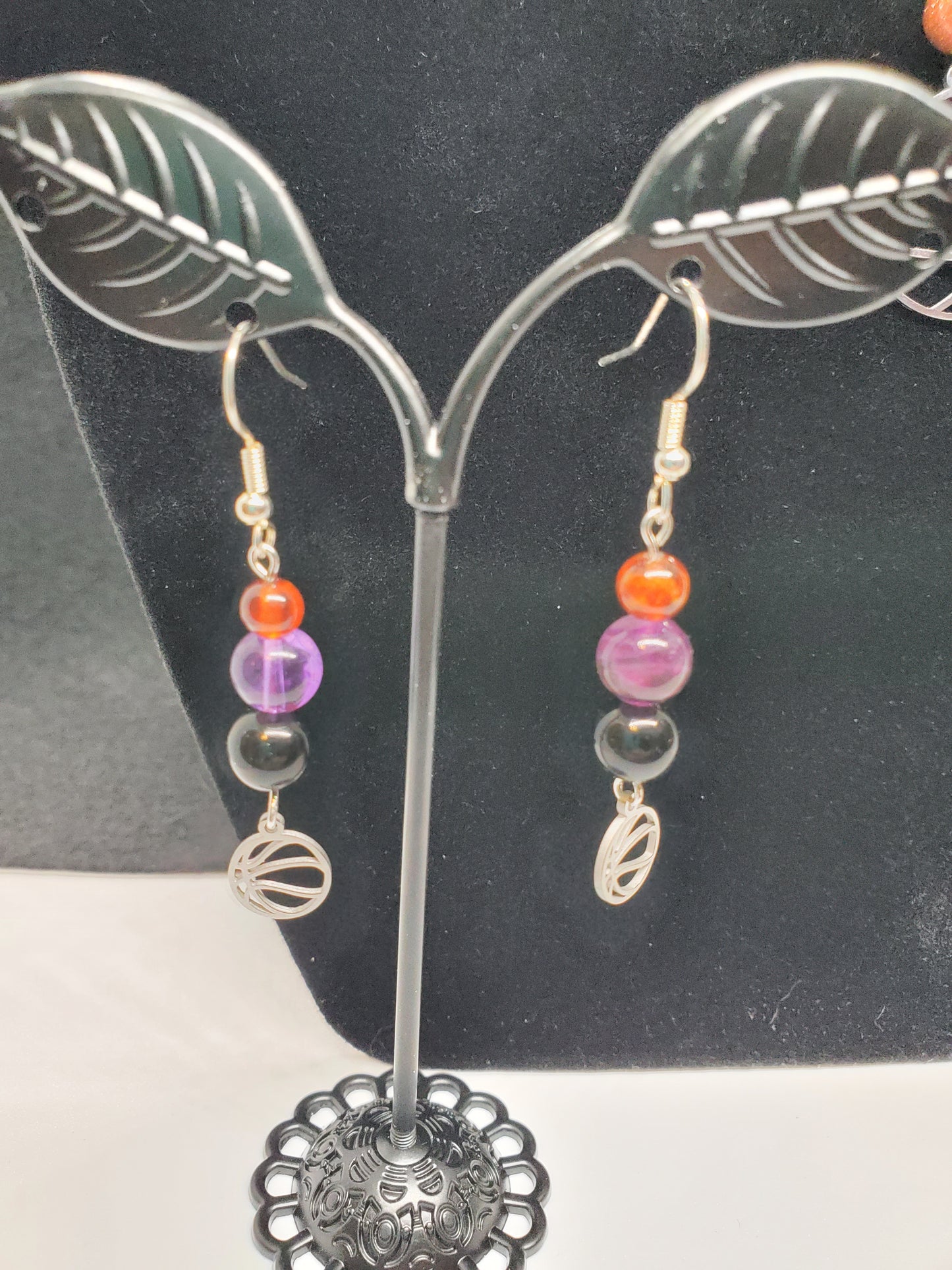 Ignite Your Style: Suns-Inspired Sparkle with Gemstone Power! 🔥🏀💜❤️🖤 - Cinnful Charms Jewelry