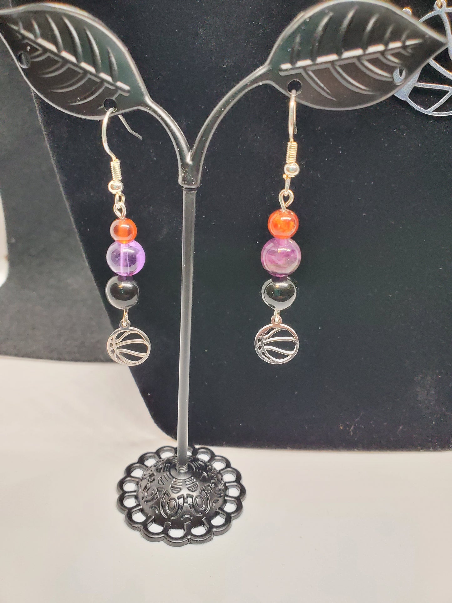 Ignite Your Style: Suns-Inspired Sparkle with Gemstone Power! 🔥🏀💜❤️🖤 - Cinnful Charms Jewelry