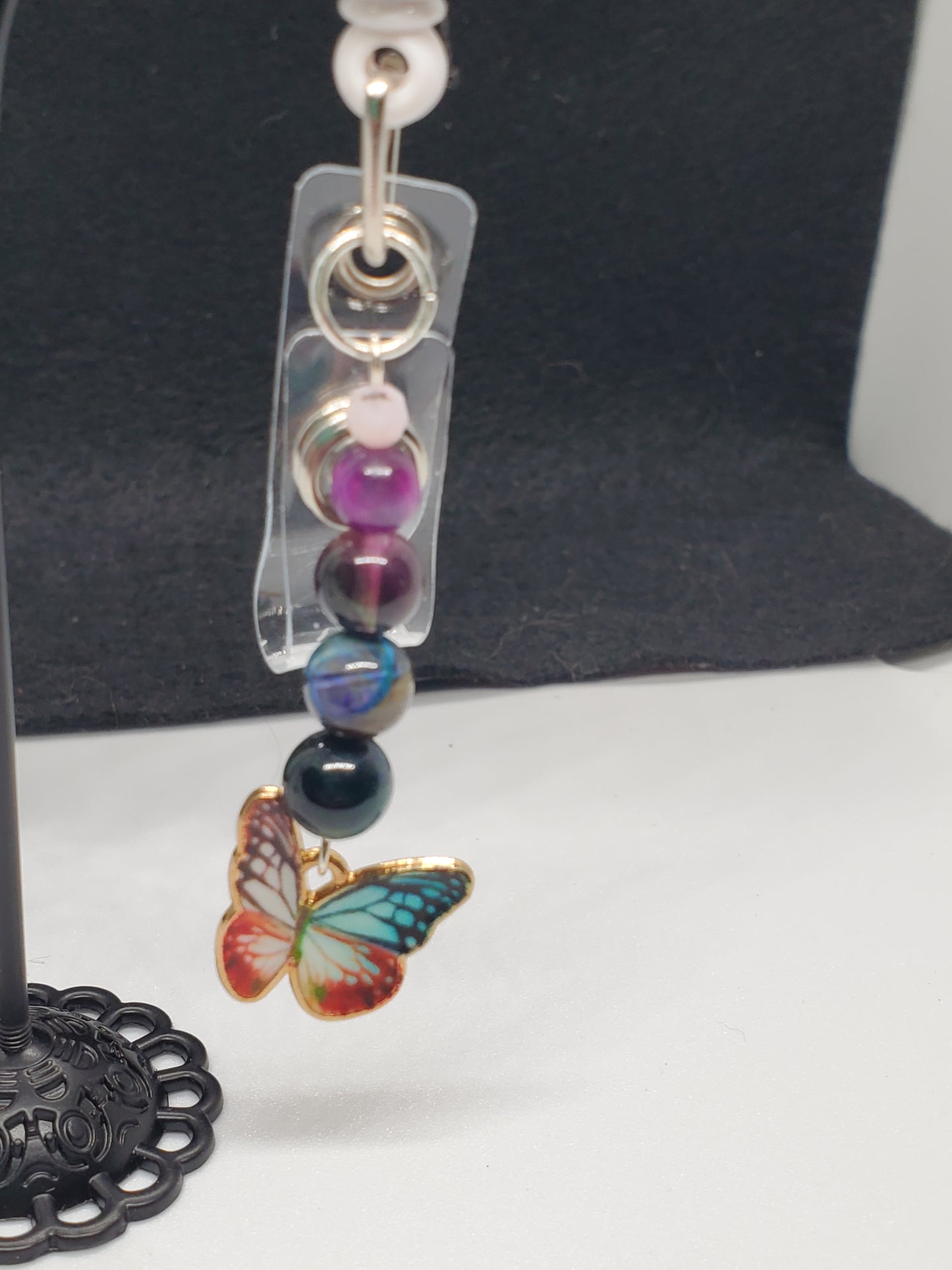 Soar Through Your Day: "Butterfly Galaxy" Retractable Badge Holder - Cinnful Charms Jewelry
