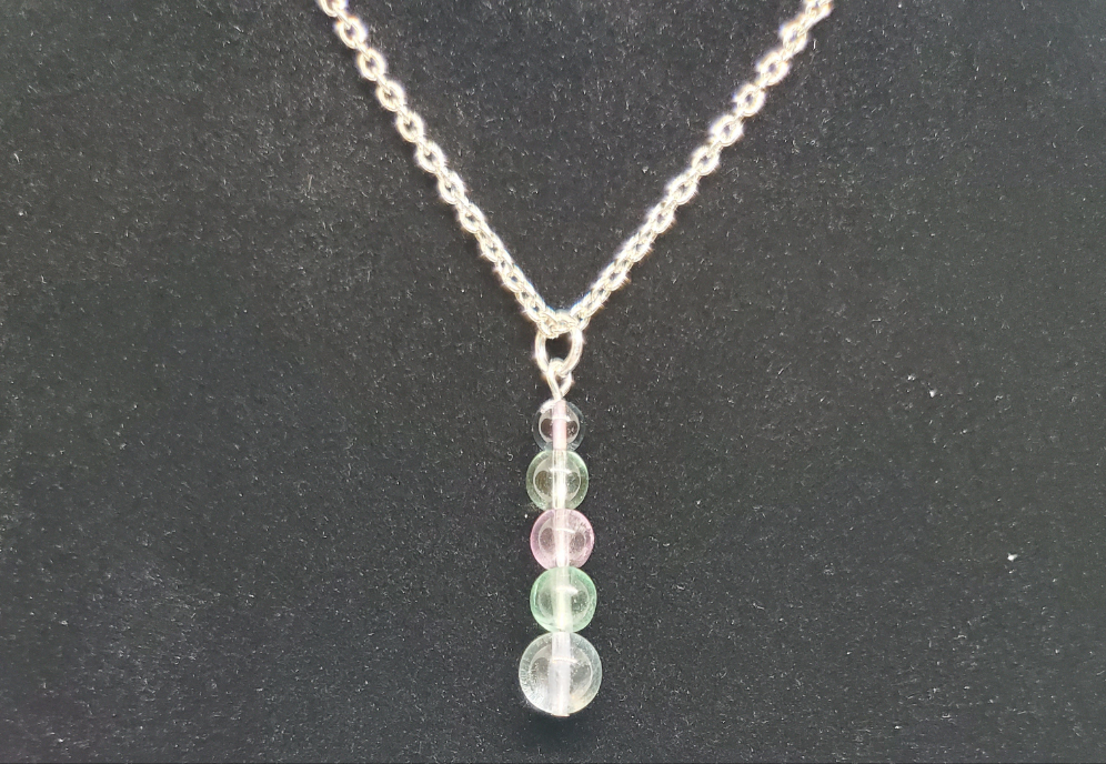 Celestial Glow: Fluorite Necklace - Cinnful Charms Jewelry