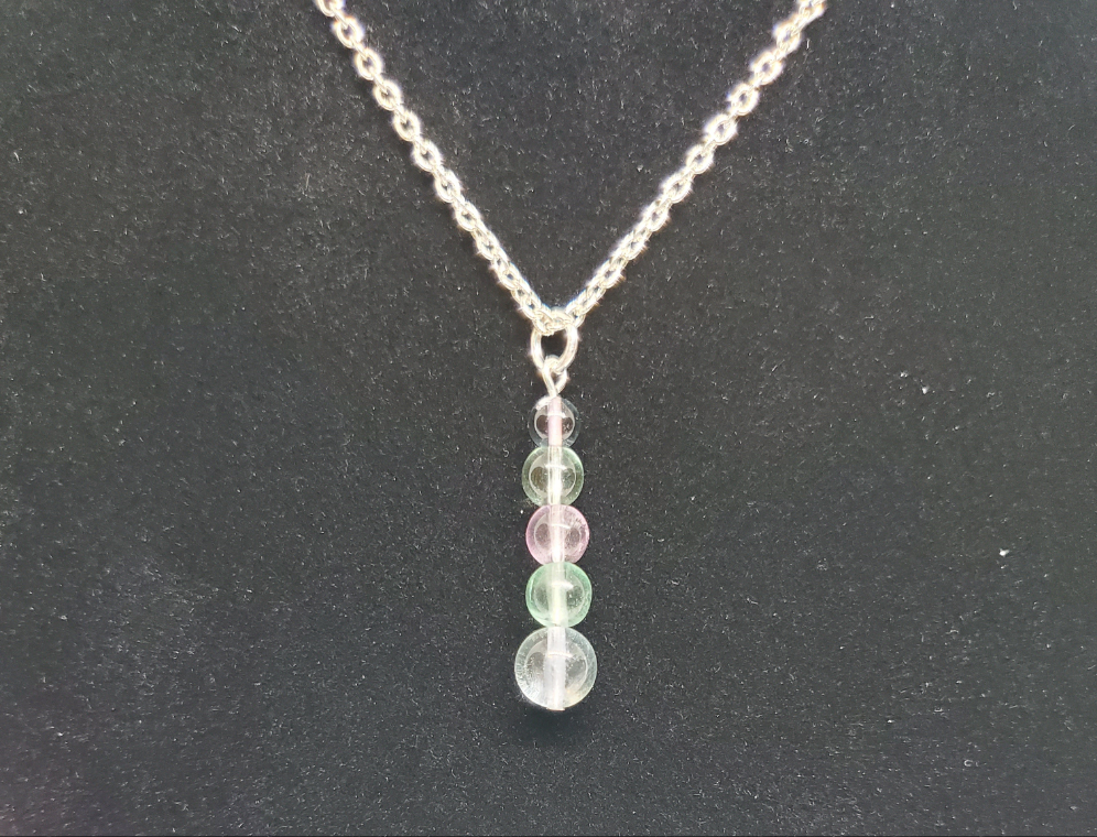 Celestial Glow: Fluorite Necklace - Cinnful Charms Jewelry