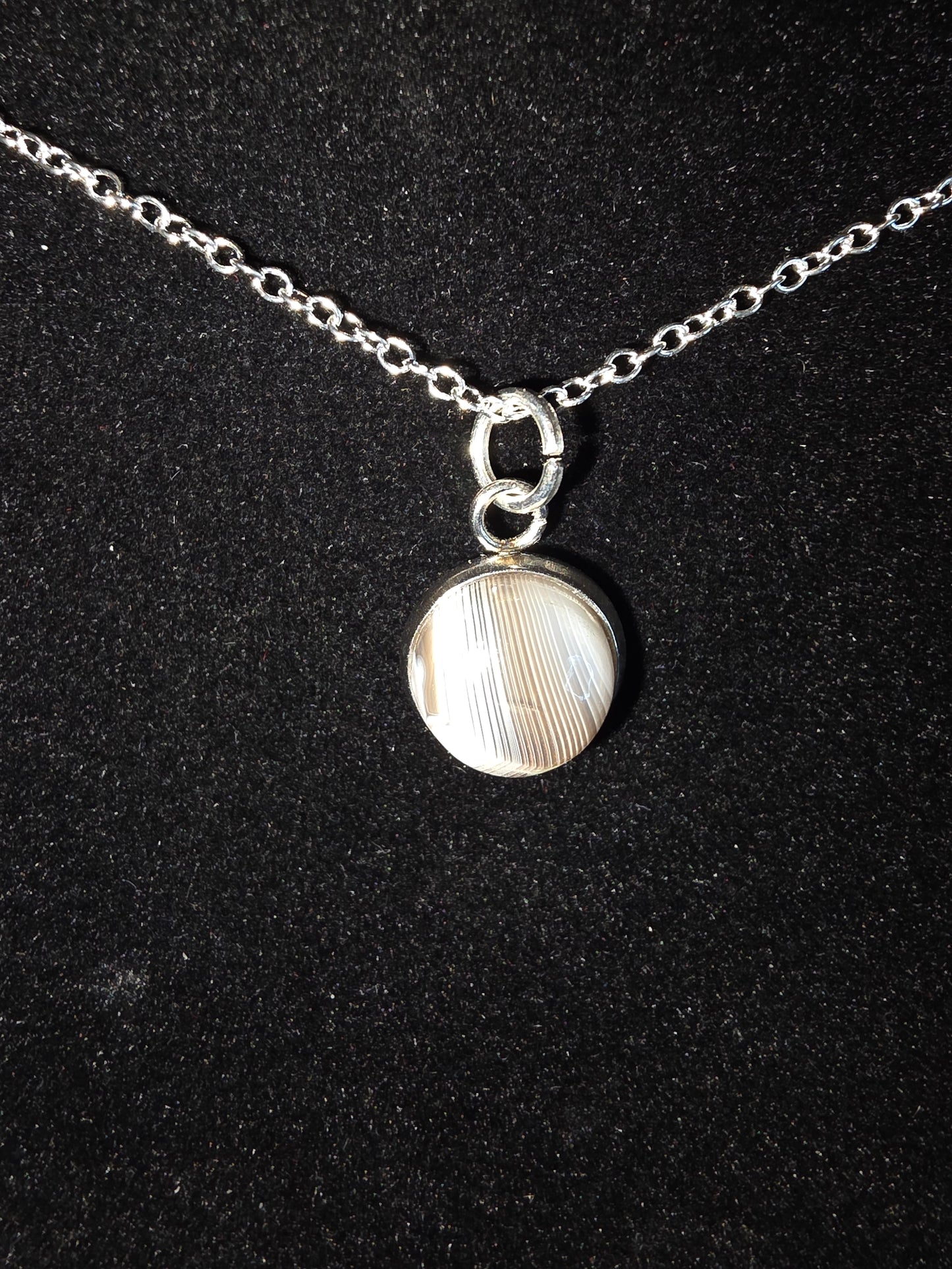 Earth's Canvas: A Botswana Agate Drop Necklace - Cinnful Charms Jewelry