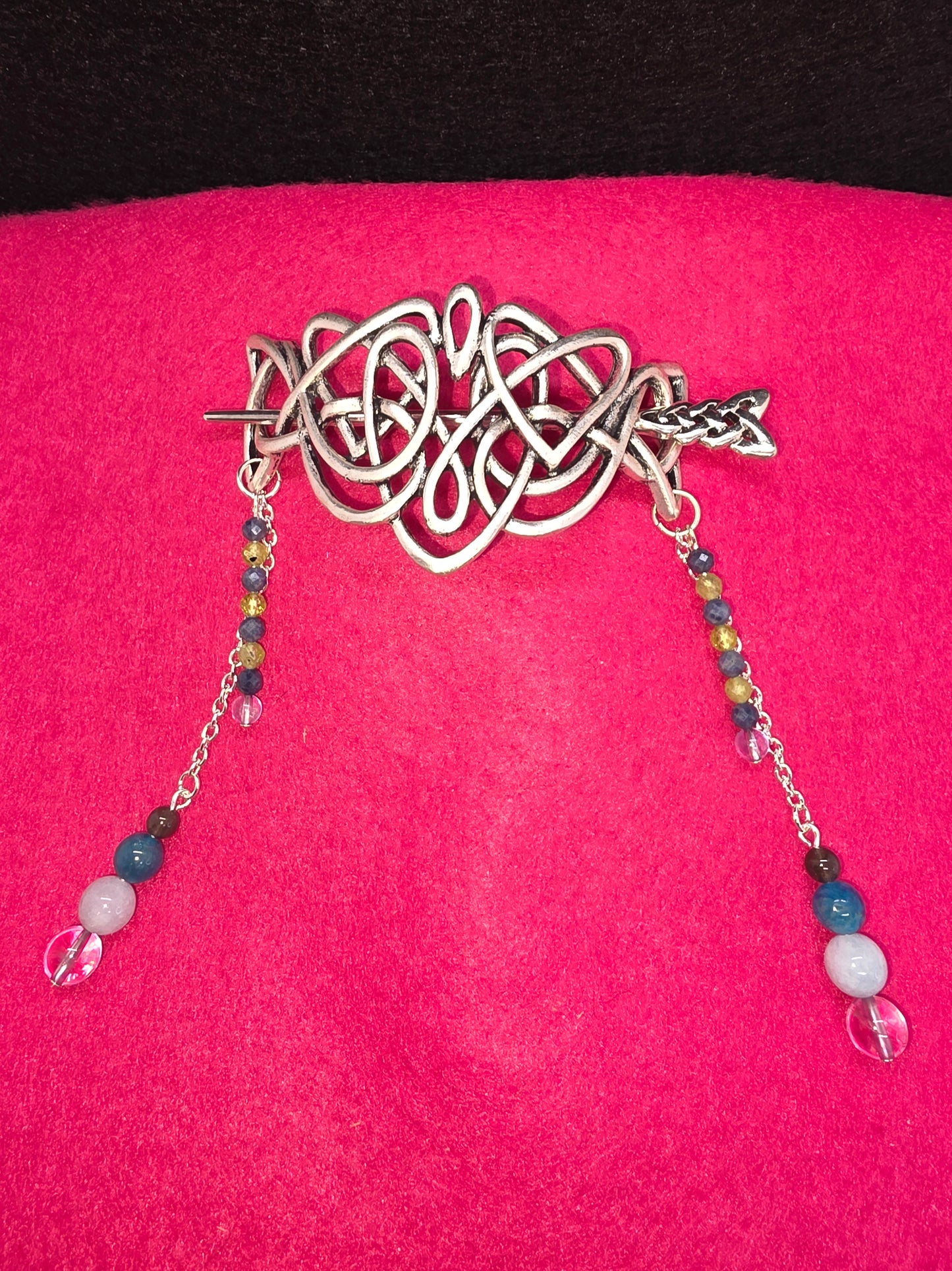 The Old World Collection: Silver Viking Hair Clips & Fine Sapphire, Amethyst, Labradorite Jewels - Cinnful Charms Jewelry
