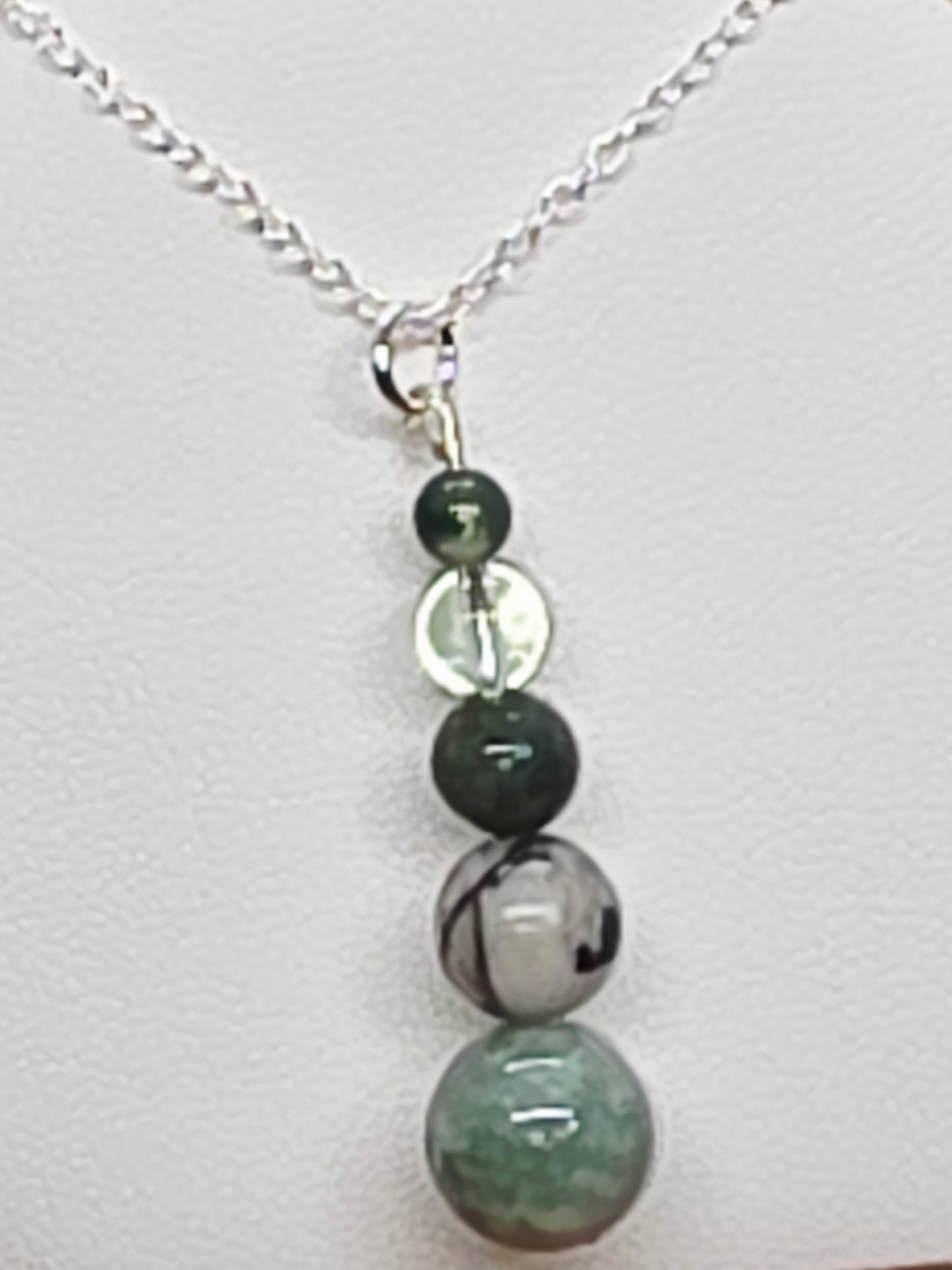Whispers of the Woods Necklace: Amazonite, Tree Agate, Fancy Jasper, Fluorite & Moss Agate - Cinnful Charms Jewelry