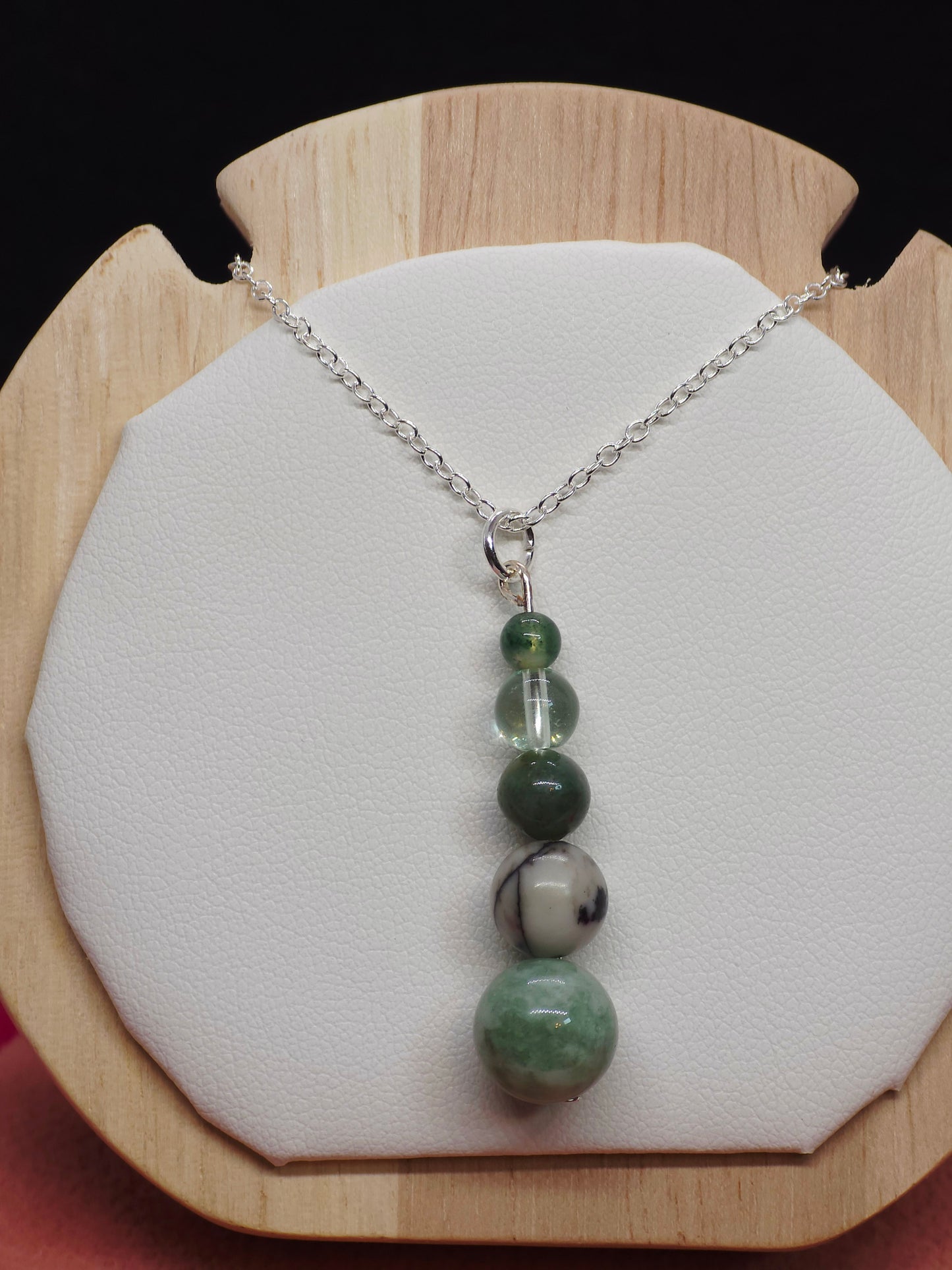 Whispers of the Woods Necklace: Amazonite, Tree Agate, Fancy Jasper, Fluorite & Moss Agate - Cinnful Charms Jewelry