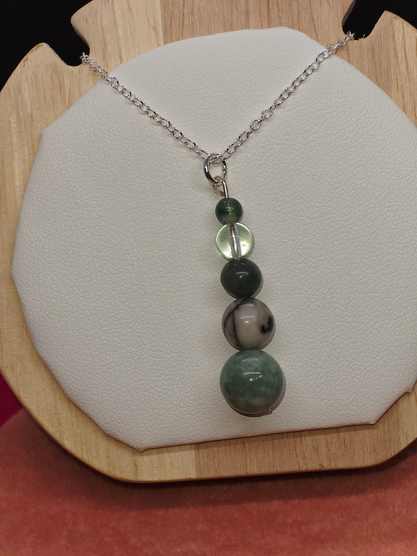 Whispers of the Woods Necklace: Amazonite, Tree Agate, Fancy Jasper, Fluorite & Moss Agate - Cinnful Charms Jewelry