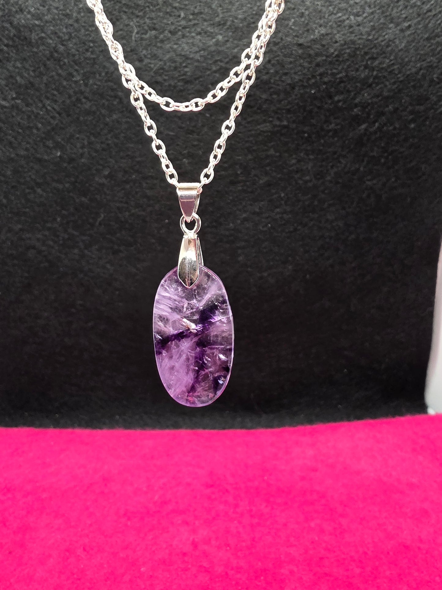 Skaldic Silhouettes: Amethyst & Silver Hair Art - Cinnful Charms Jewelry