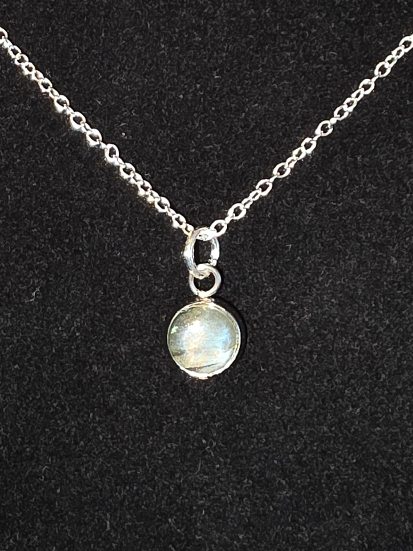 Shifting Horizons: A Labradorite Drop Necklace - Cinnful Charms Jewelry