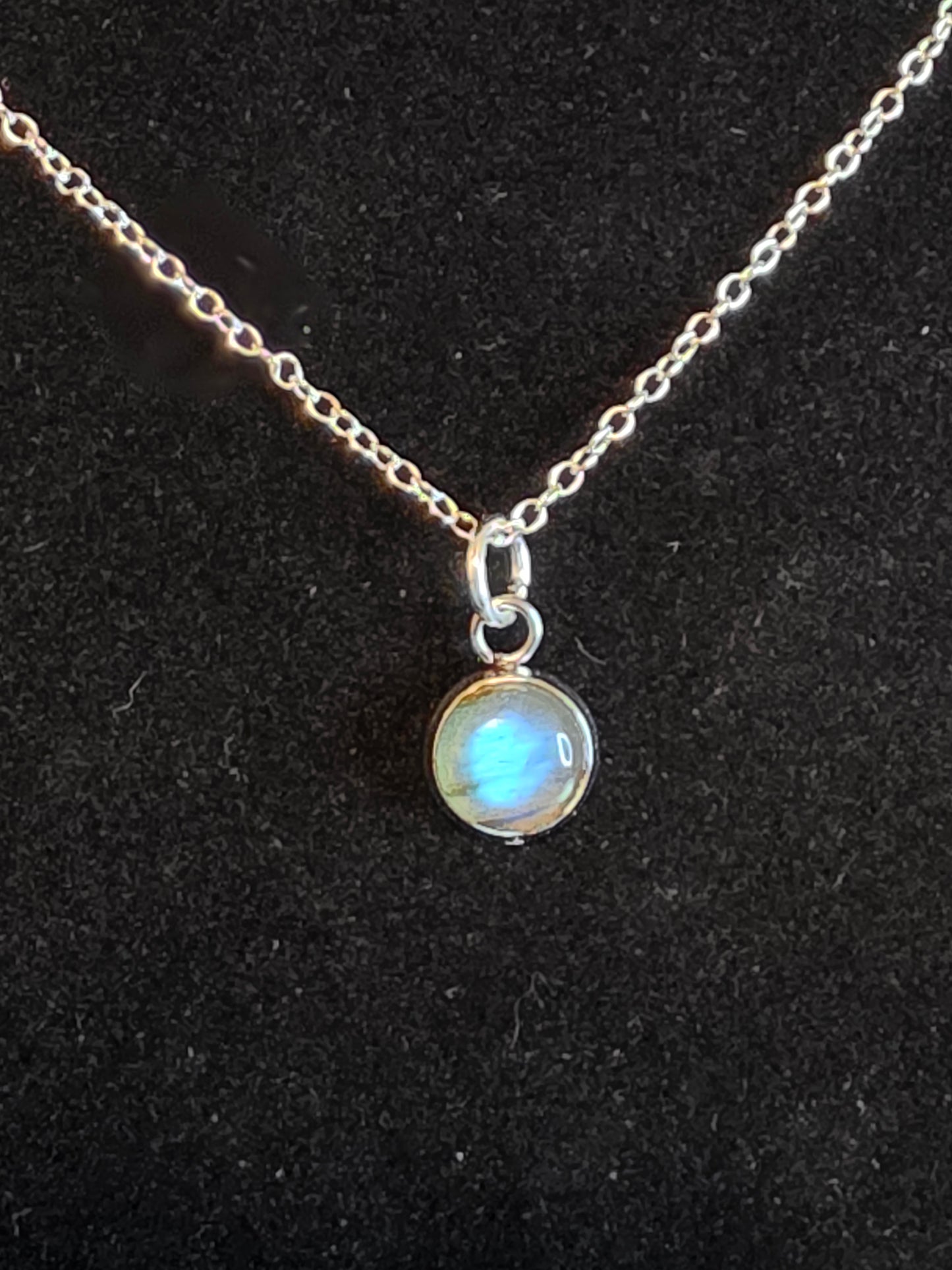 Shifting Horizons: A Labradorite Drop Necklace - Cinnful Charms Jewelry
