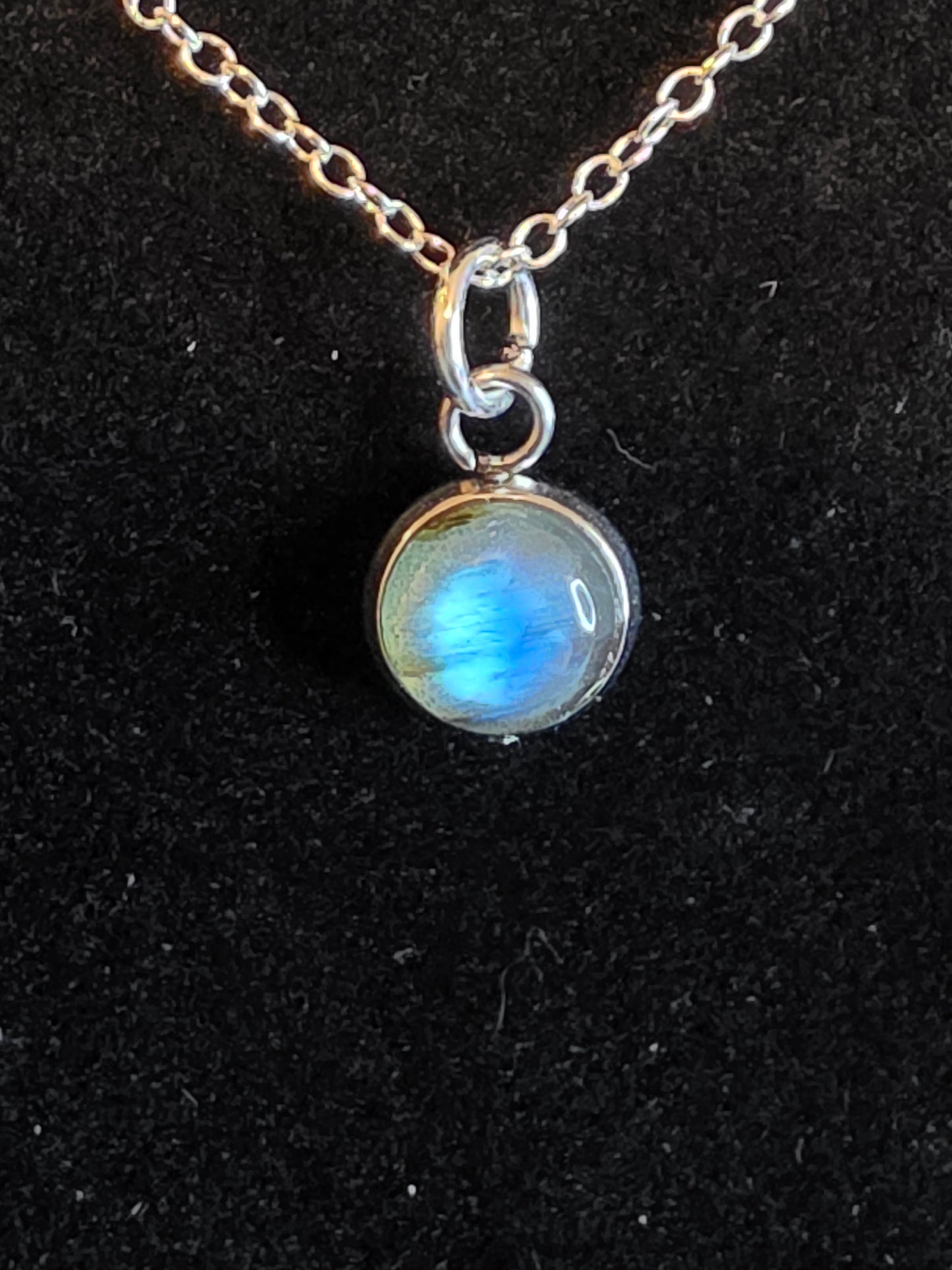 Shifting Horizons: A Labradorite Drop Necklace - Cinnful Charms Jewelry