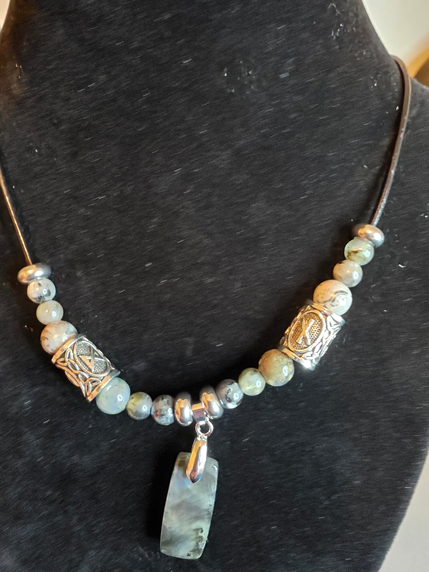 Dawn & Journey: Men's Necklaces with Labradorite, Larvikite, and More - Cinnful Charms Jewelry