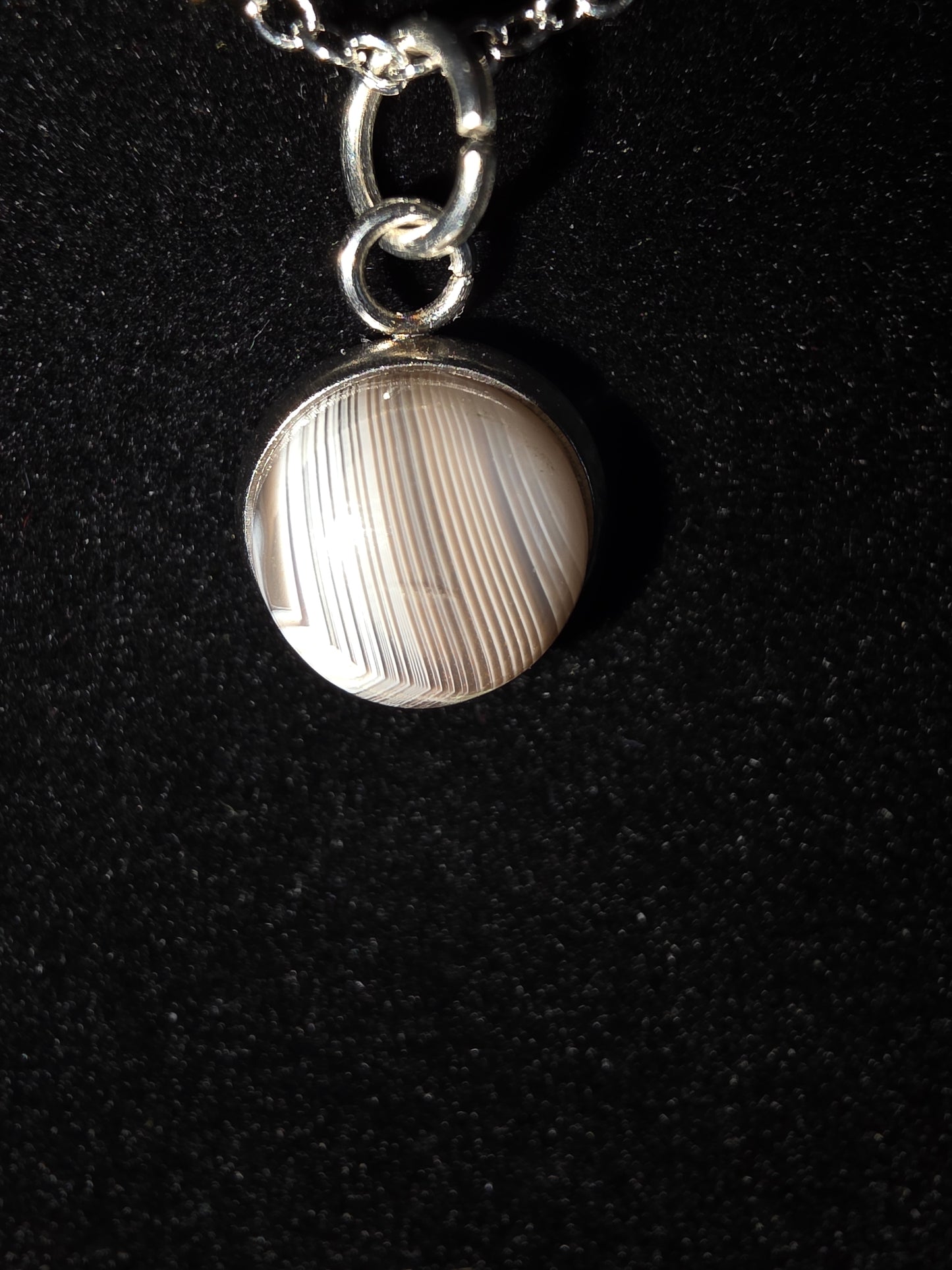 Earth's Canvas: A Botswana Agate Drop Necklace - Cinnful Charms Jewelry