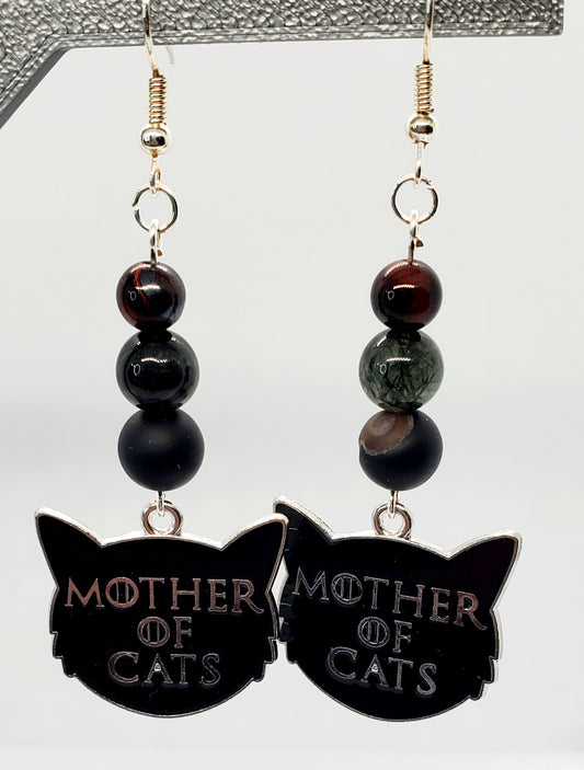 "Mother of Cat" Earrings: Embrace Your Inner Feline - Cinnful Charms Jewelry