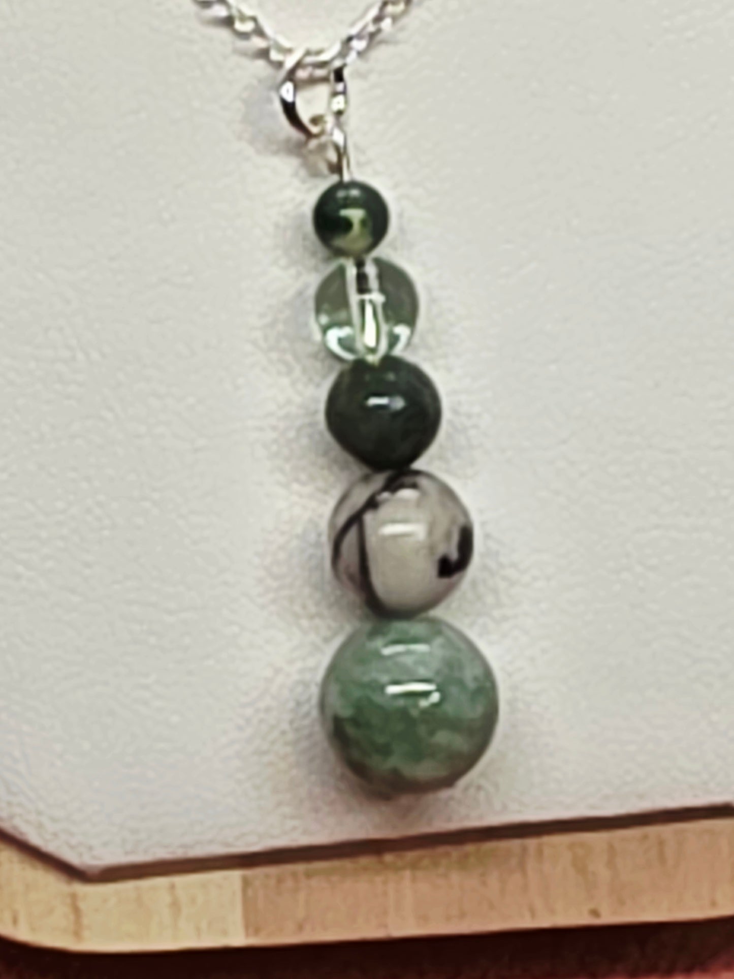Whispers of the Woods Necklace: Amazonite, Tree Agate, Fancy Jasper, Fluorite & Moss Agate - Cinnful Charms Jewelry