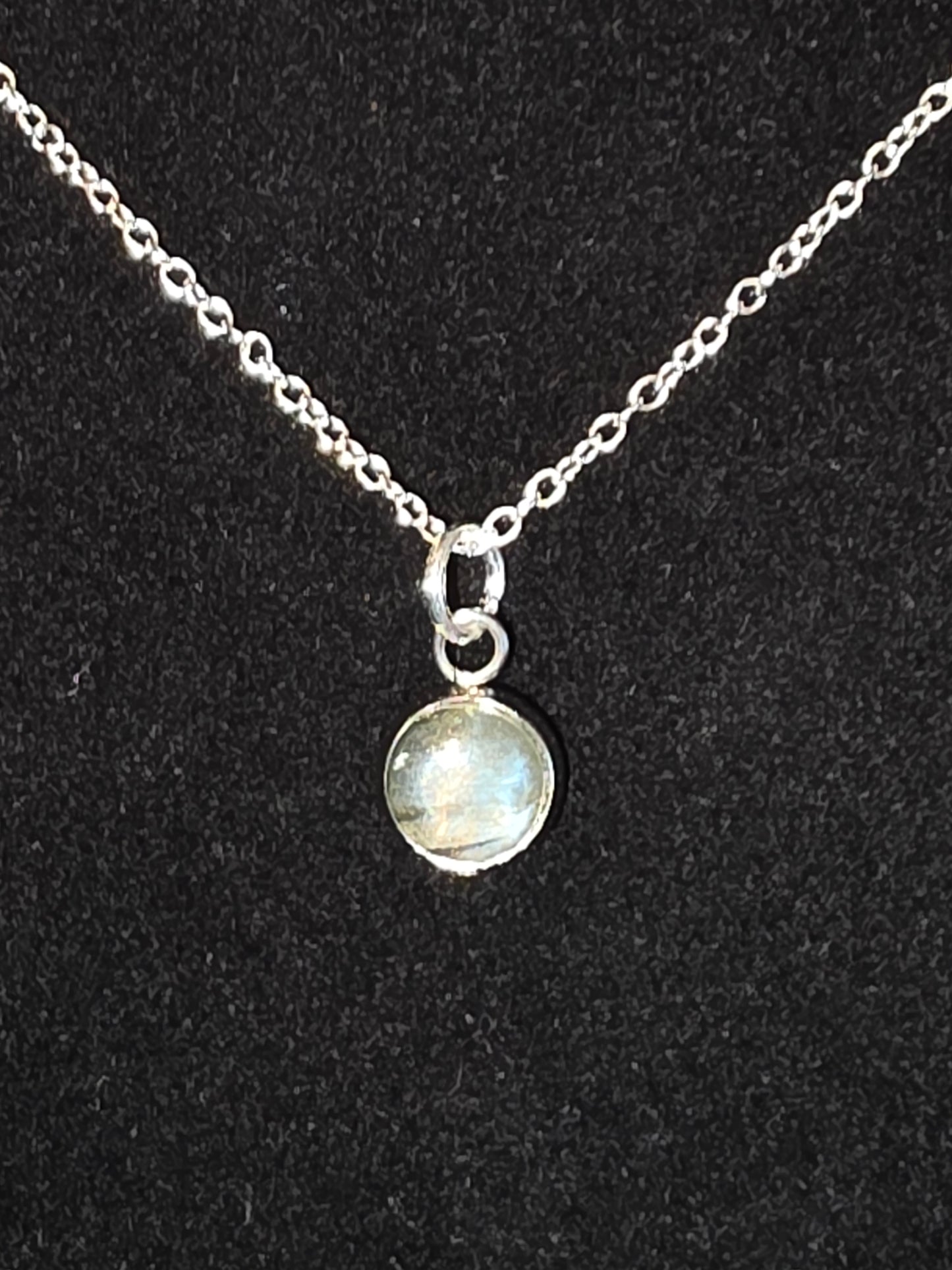 Shifting Horizons: A Labradorite Drop Necklace - Cinnful Charms Jewelry