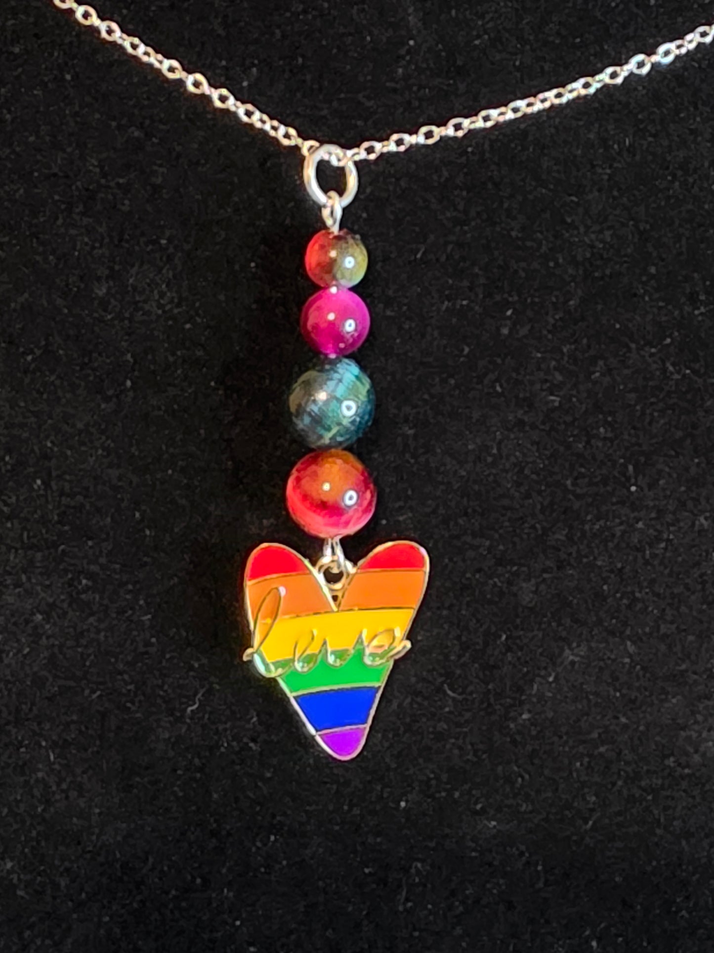 Celebrate Love and Pride: Love Wins always. Necklace - Cinnful Charms Jewelry