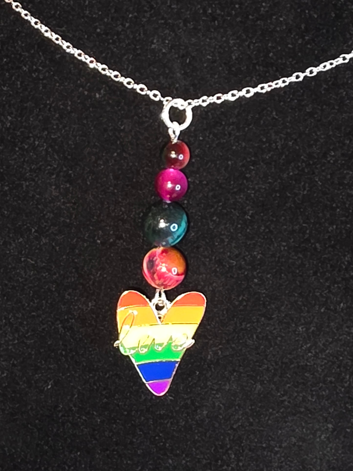 Celebrate Love and Pride: Love Wins always. Necklace - Cinnful Charms Jewelry