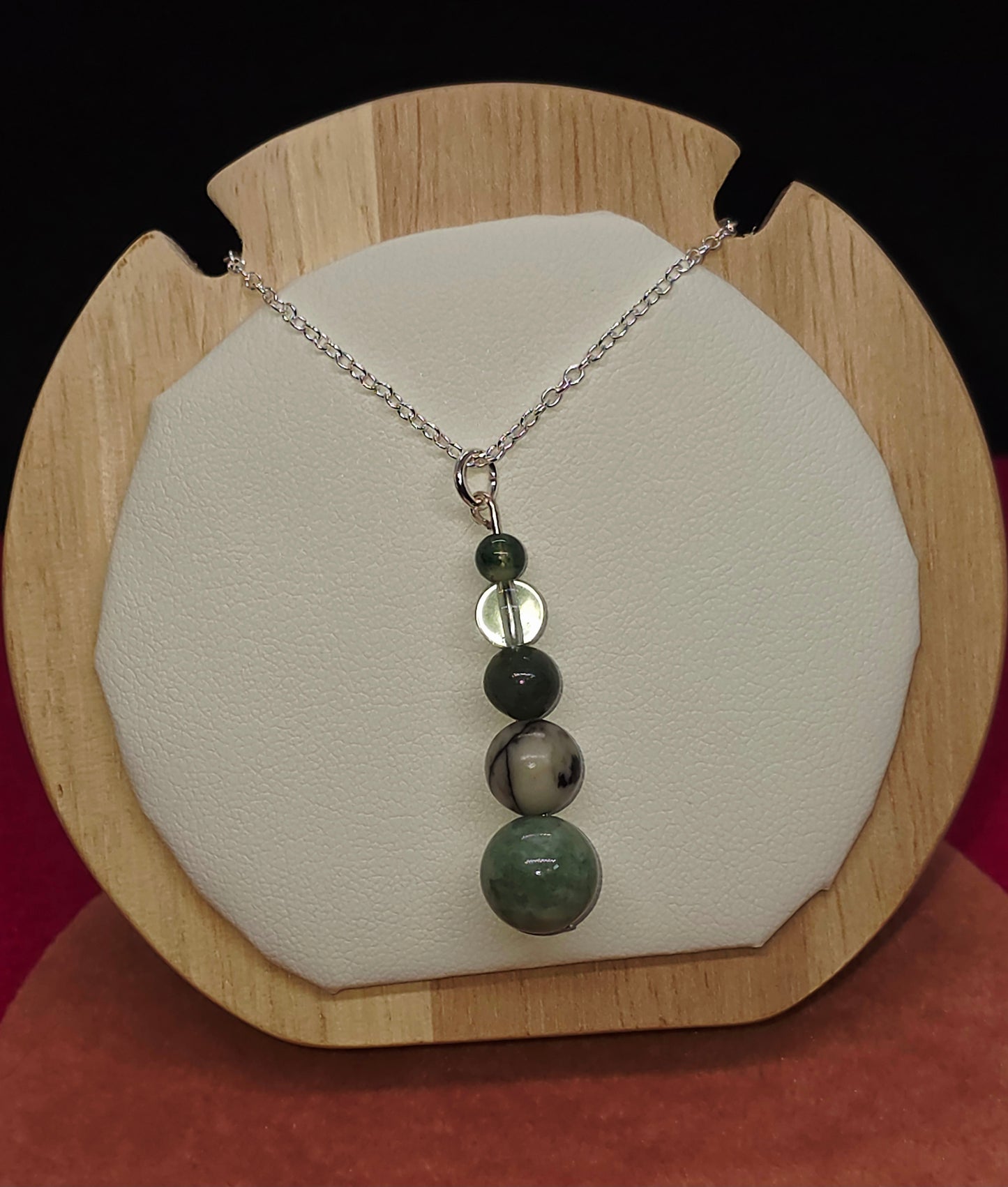 Whispers of the Woods Necklace: Amazonite, Tree Agate, Fancy Jasper, Fluorite & Moss Agate - Cinnful Charms Jewelry