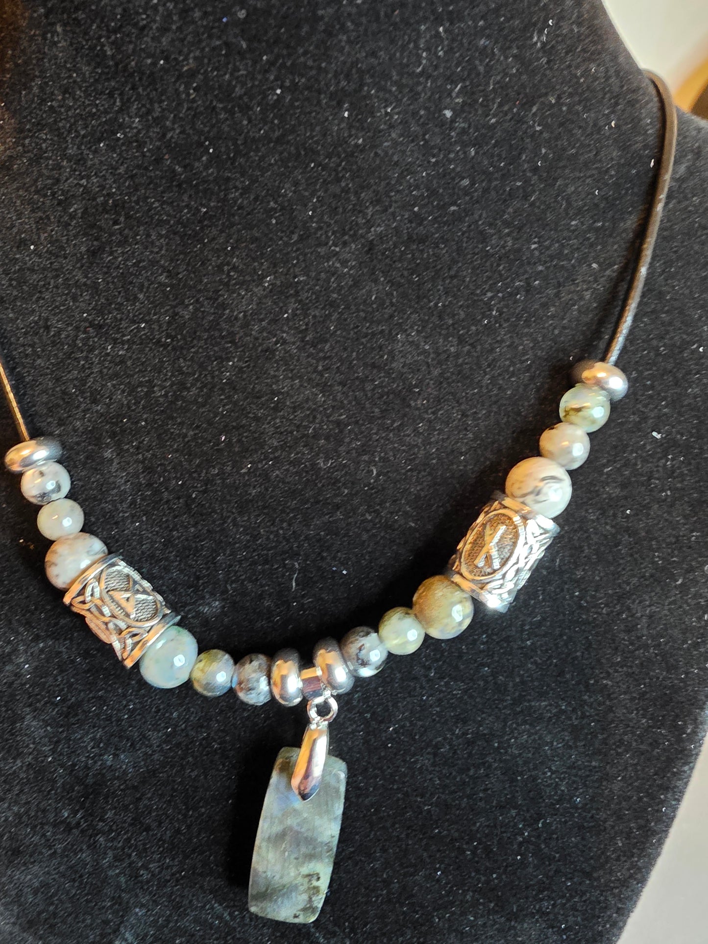 Dawn & Journey: Men's Necklaces with Labradorite, Larvikite, and More - Cinnful Charms Jewelry