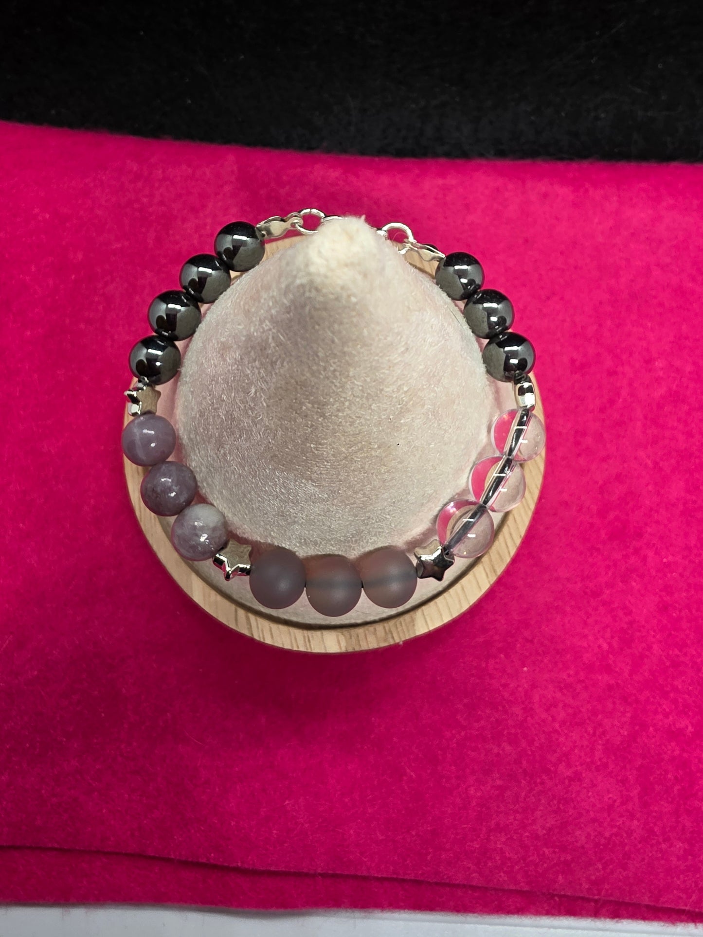 Echoes of Grey Skies: Stone Bracelet - Cinnful Charms Jewelry