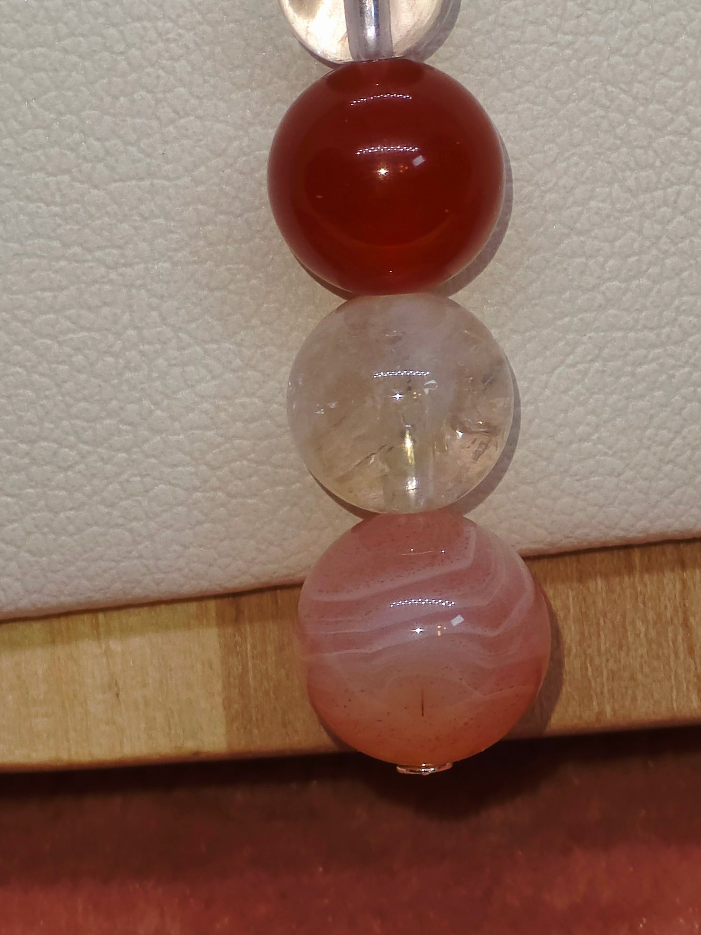 Desert Fire Necklace: Red Botswana, Clear Quartz, Carnelian & Labradorite - Cinnful Charms Jewelry