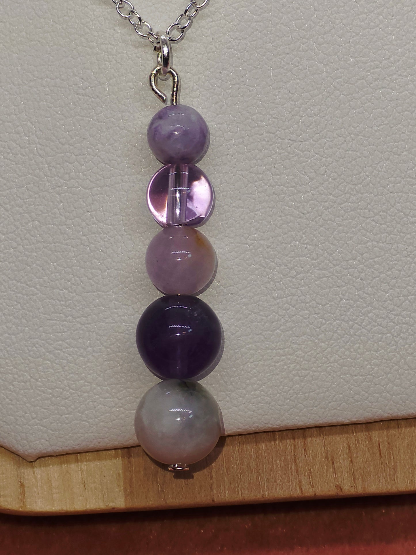 Ethereal Harmony Necklace: Amethyst, Tiffany Stone, Ametrine, Rainbow Fluorite & Iolite - Cinnful Charms Jewelry
