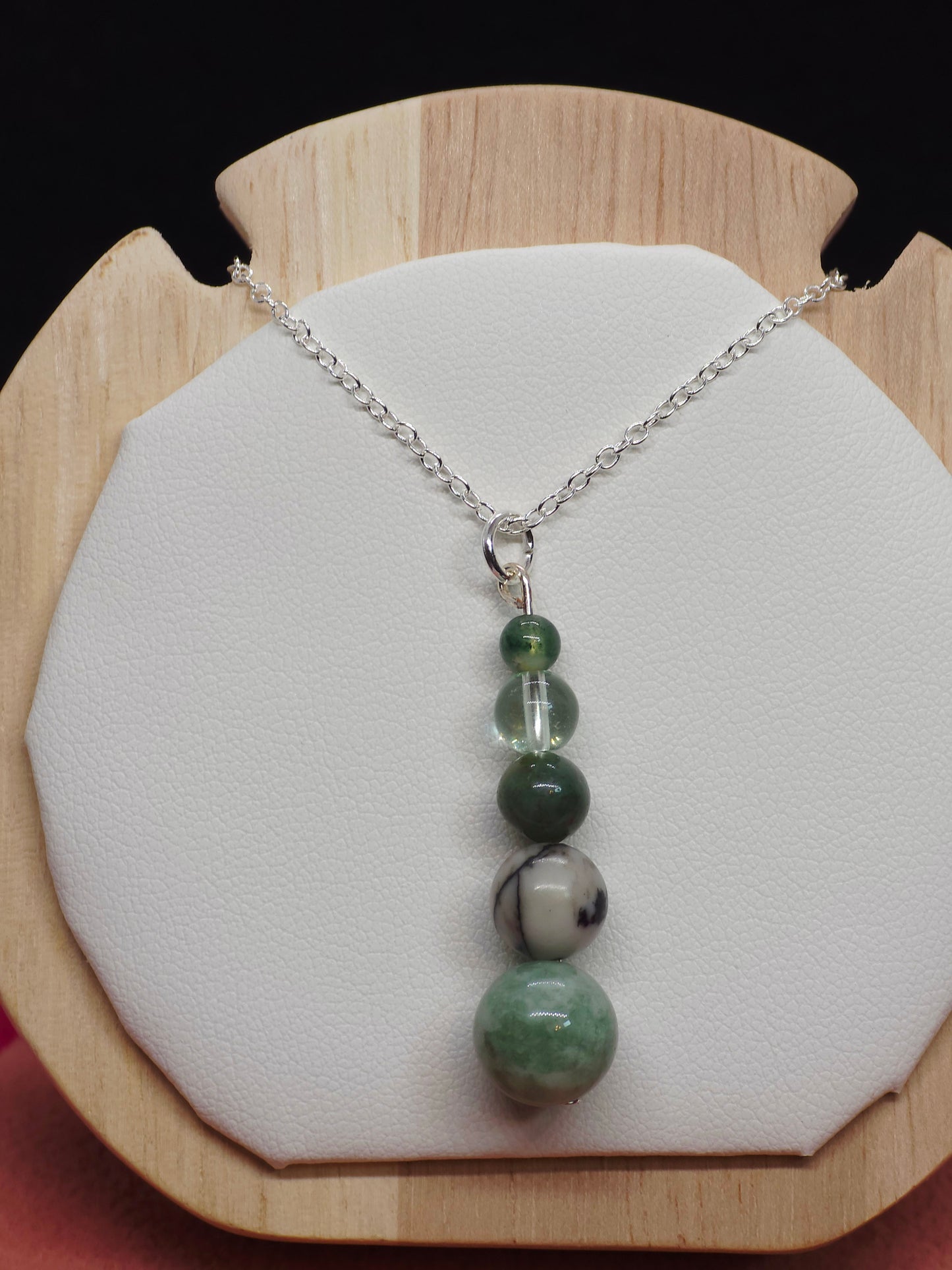 Whispers of the Woods Necklace: Amazonite, Tree Agate, Fancy Jasper, Fluorite & Moss Agate - Cinnful Charms Jewelry