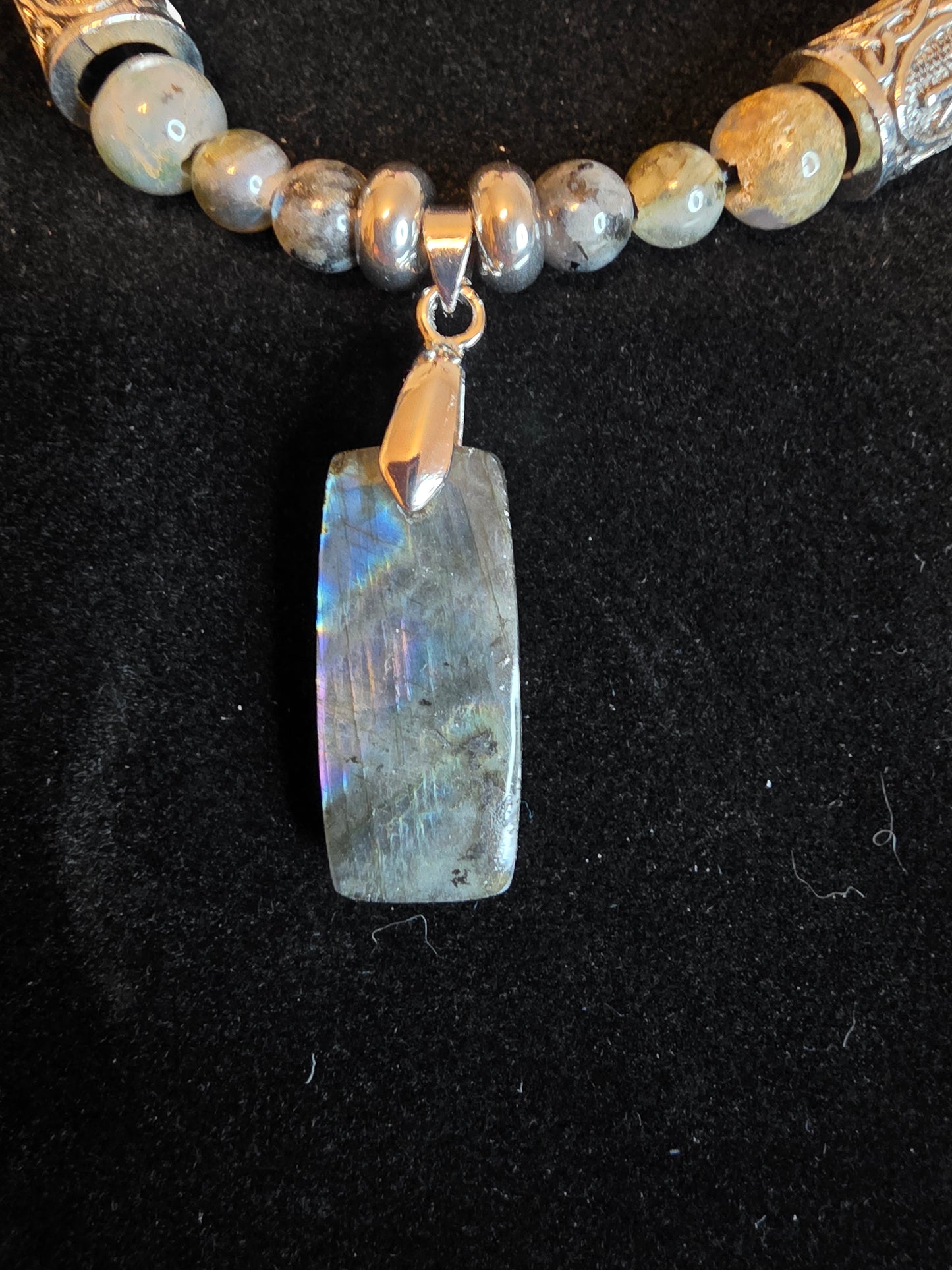 Dawn & Journey: Men's Necklaces with Labradorite, Larvikite, and More - Cinnful Charms Jewelry