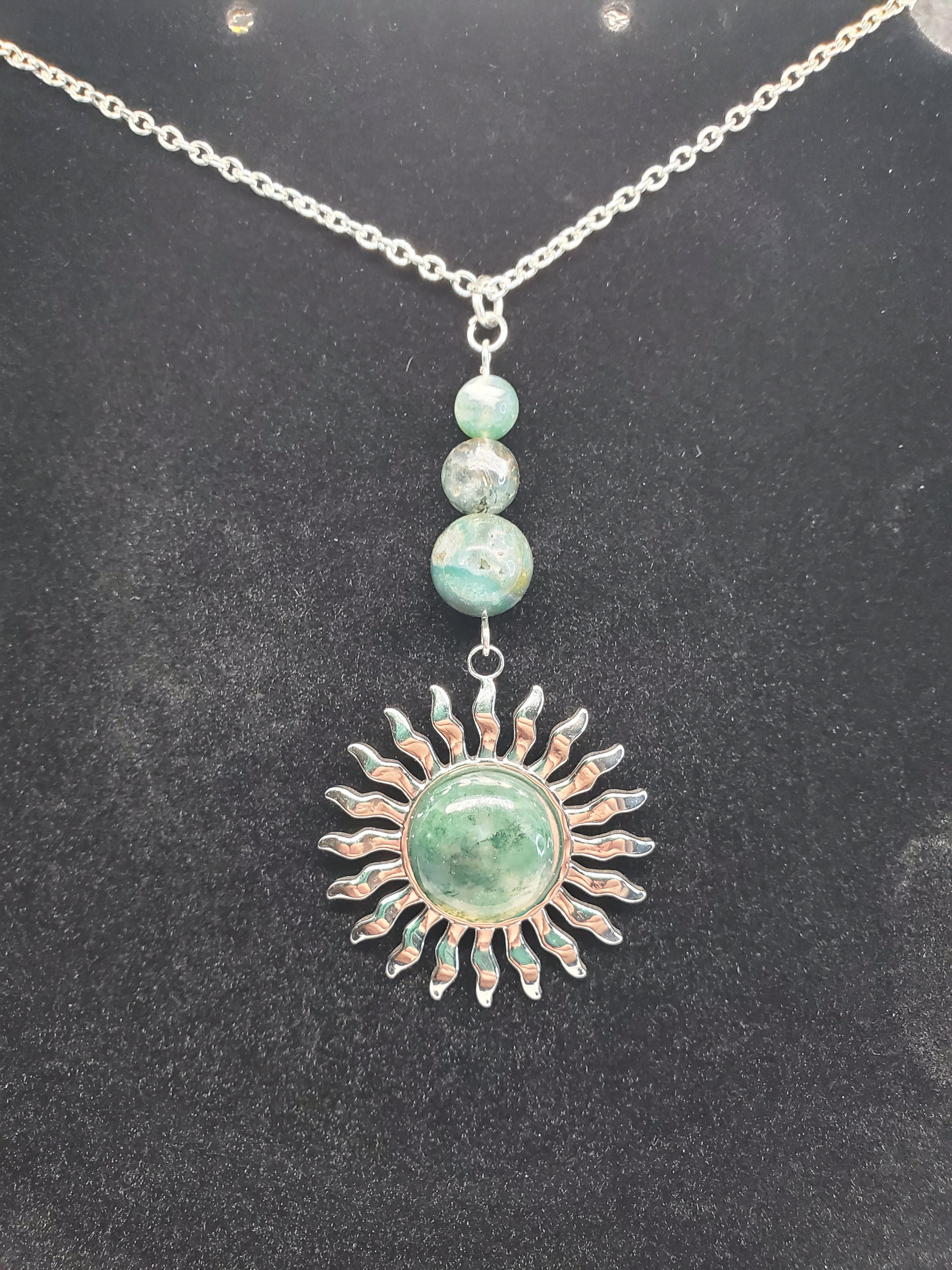 Moss & Sun Necklace - Cinnful Charms Jewelry 