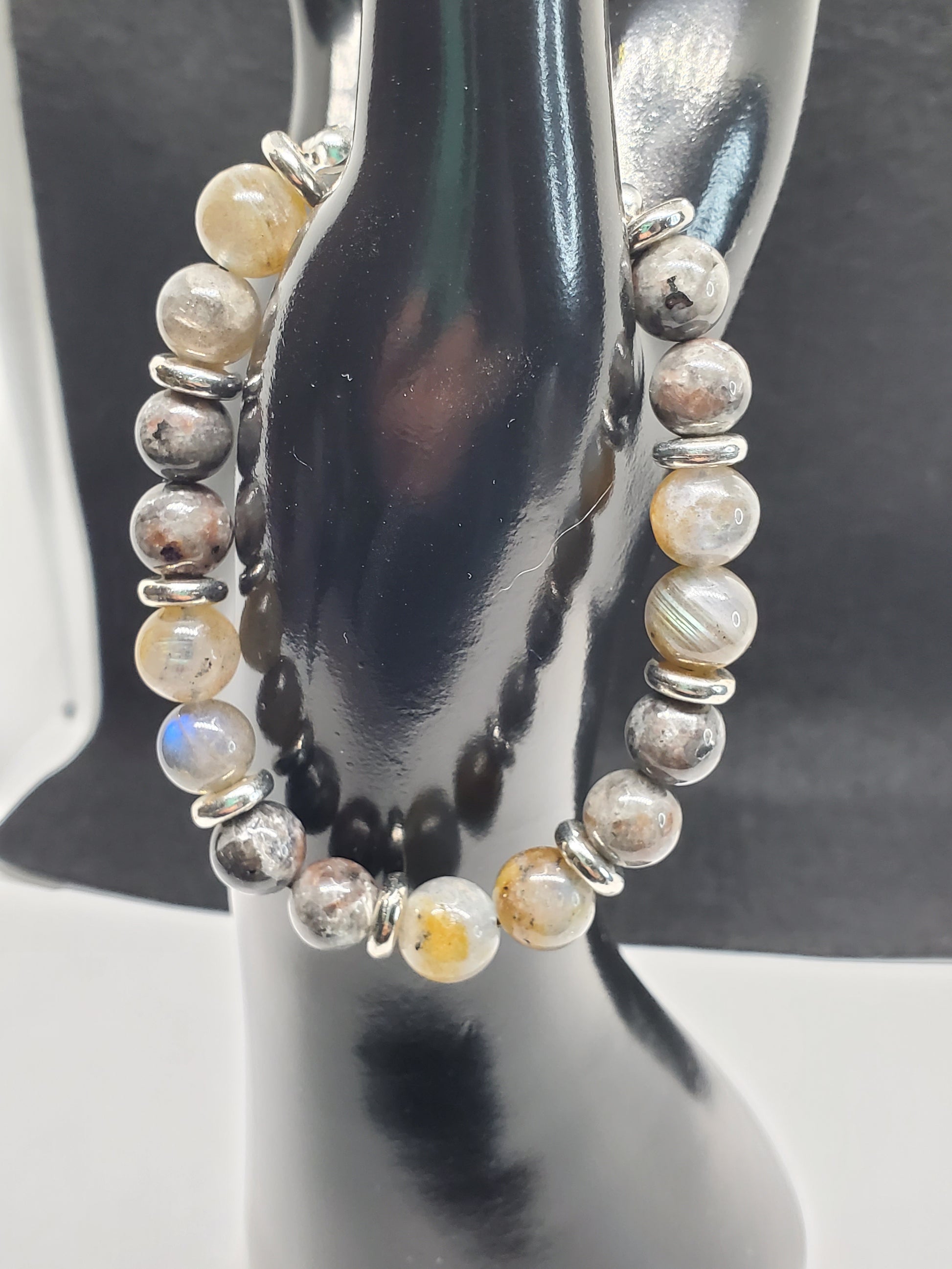 "Northern Lights Bracelet" Men's 7.5" Size - Cinnful Charms Jewelry 