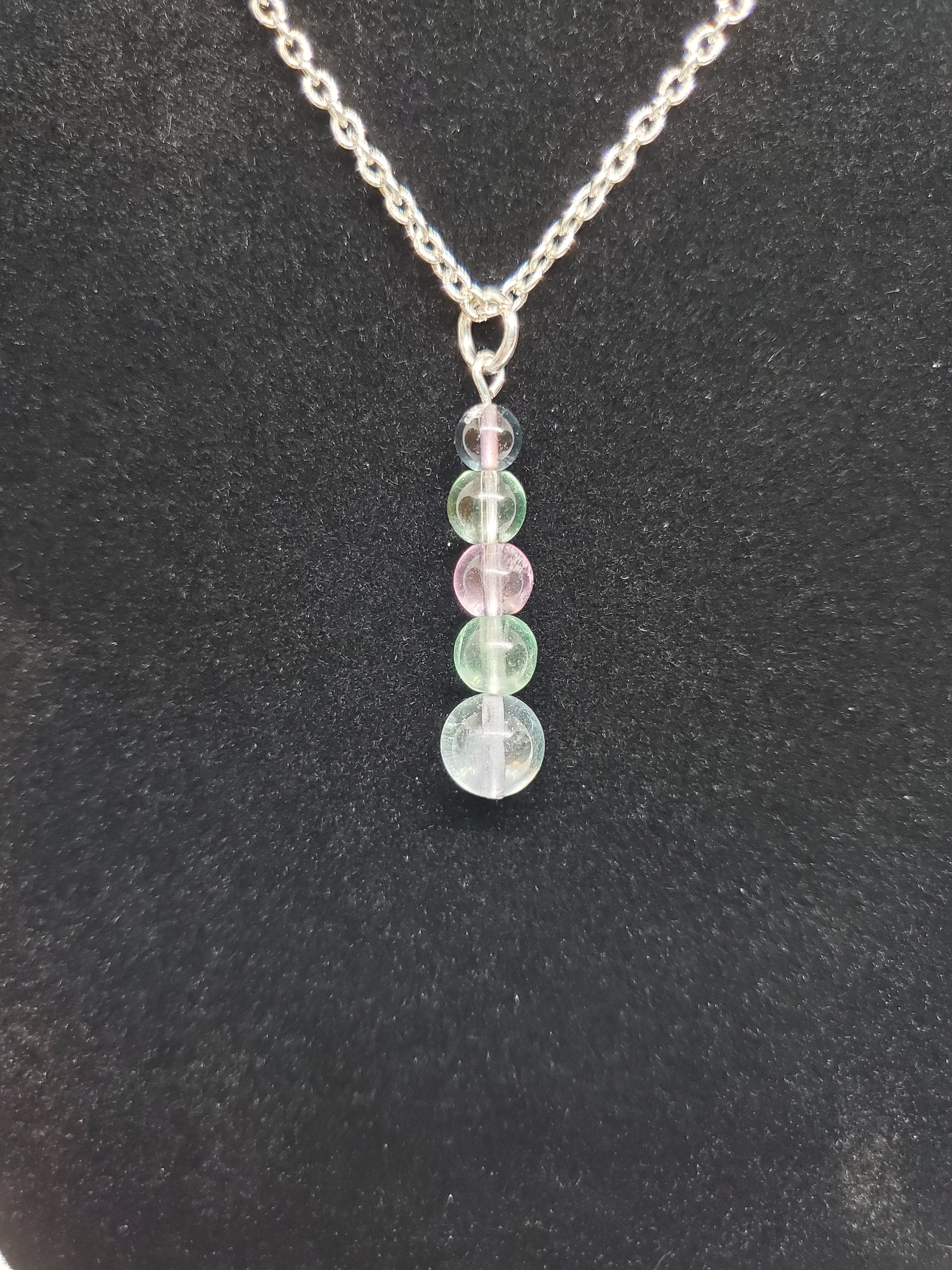 Celestial Glow: Fluorite Necklace - Cinnful Charms Jewelry 