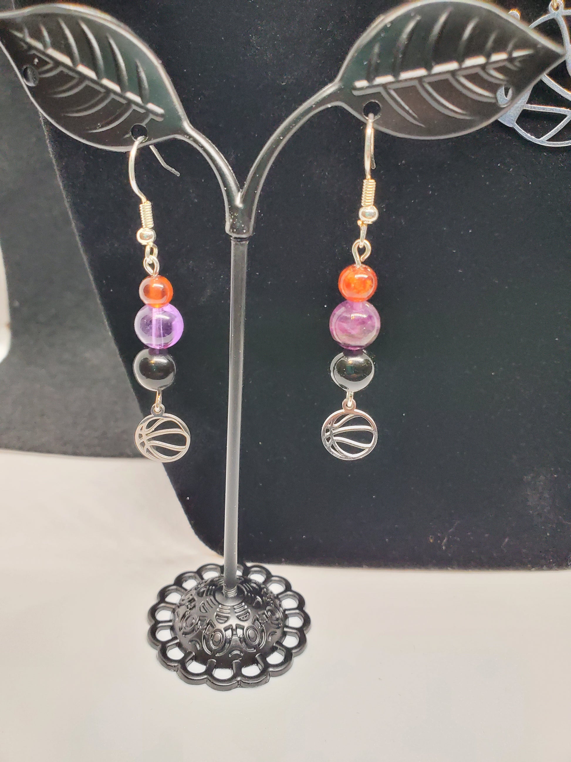 Ignite Your Style: Suns-Inspired Sparkle with Gemstone Power! 🔥🏀💜❤️🖤 - Cinnful Charms Jewelry 