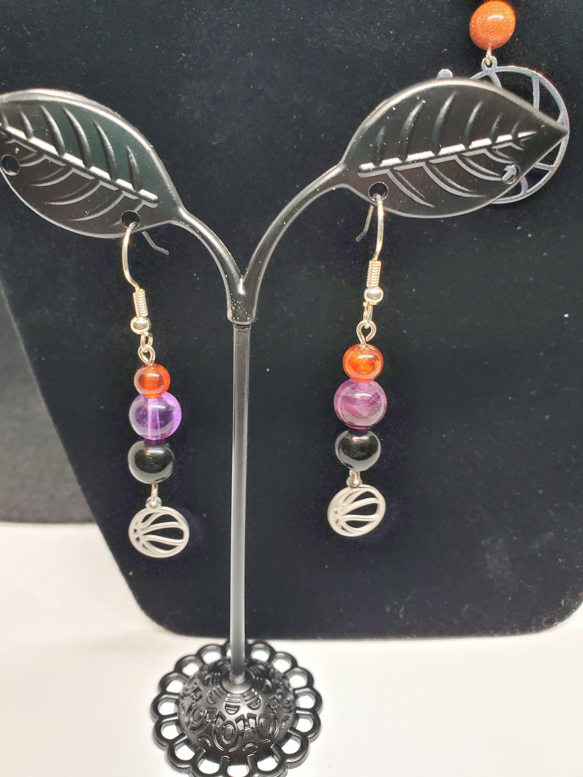 Ignite Your Style: Suns-Inspired Sparkle with Gemstone Power! 🔥🏀💜❤️🖤 - Cinnful Charms Jewelry 