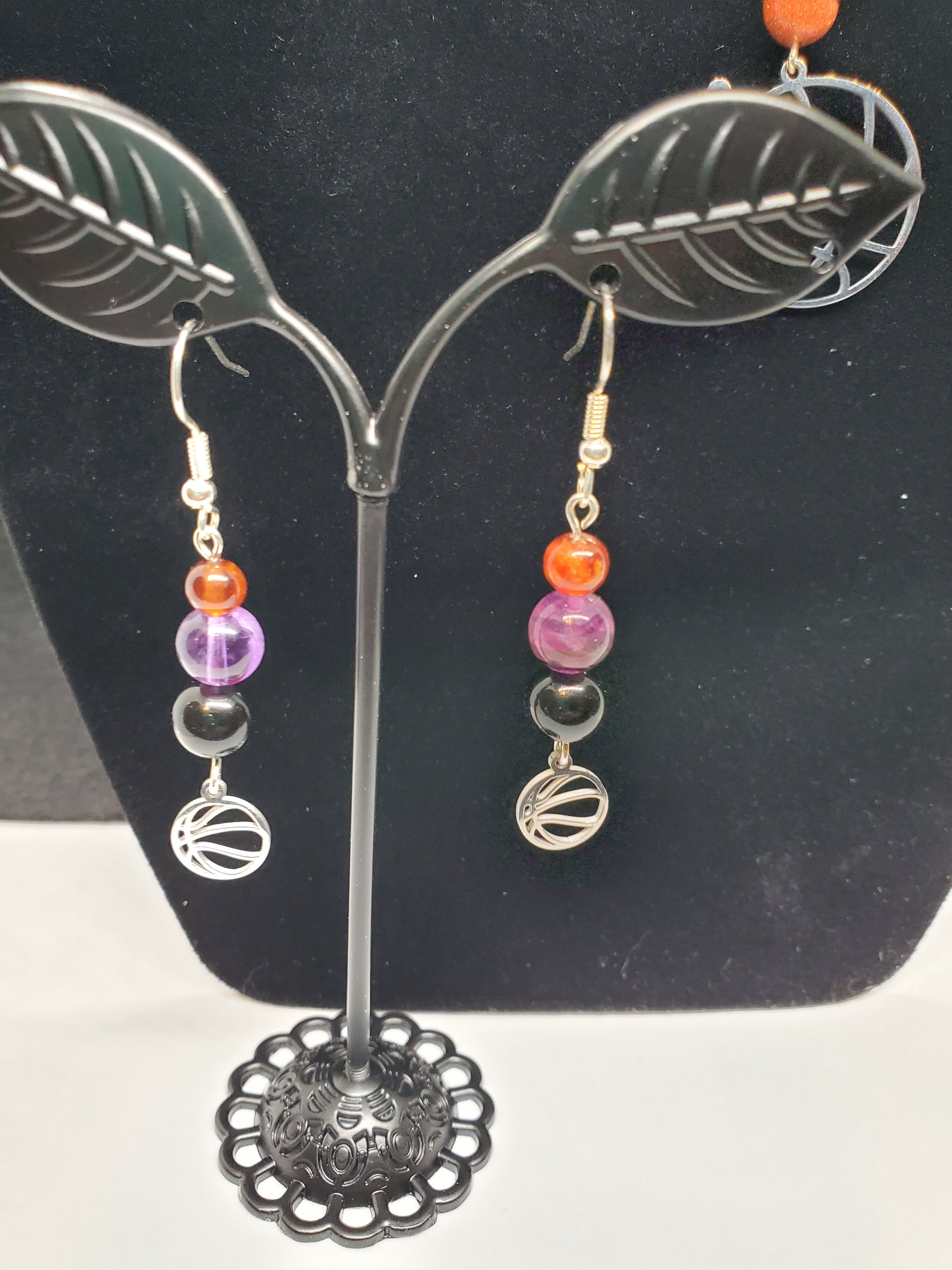 Ignite Your Style: Suns-Inspired Sparkle with Gemstone Power! 🔥🏀💜❤️🖤 - Cinnful Charms Jewelry 