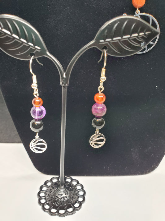 Ignite Your Style: Suns-Inspired Sparkle with Gemstone Power! 🔥🏀💜❤️🖤 - Cinnful Charms Jewelry 
