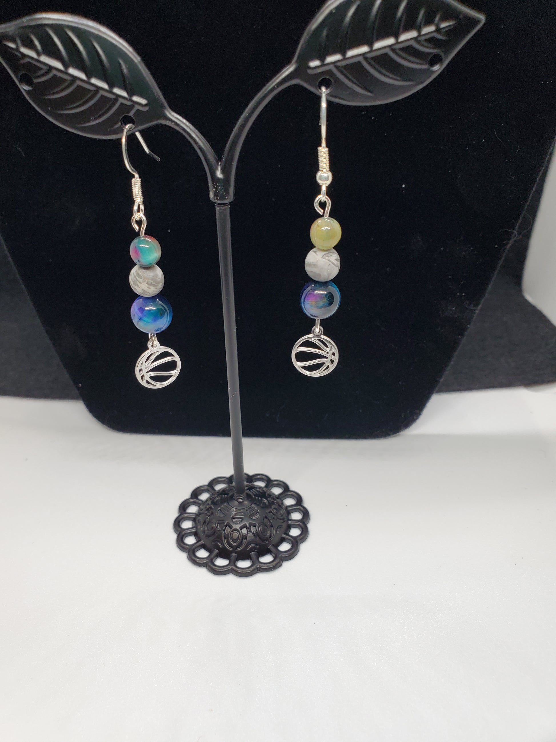 Score Big Style with Celestial Sparkle! ✨🏀 Earrings - Cinnful Charms Jewelry 
