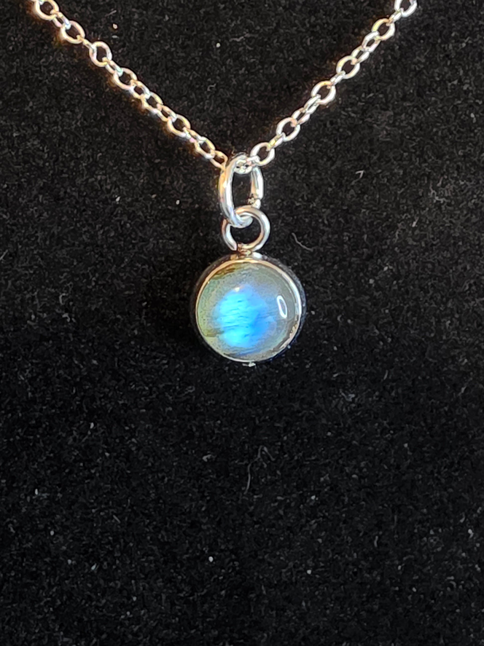 Shifting Horizons: A Labradorite Drop Necklace - Cinnful Charms Jewelry 
