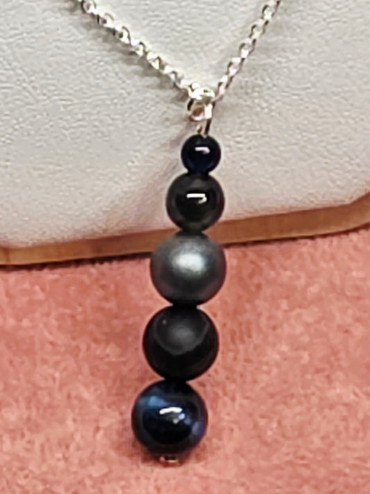 Midnight Magic: Necklaces with Hematite, Sardonyx, Onyx & Labradorite. - Cinnful Charms Jewelry 