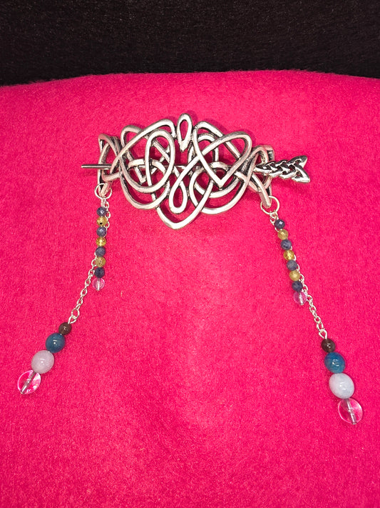 The Old World Collection: Silver Viking Hair Clips & Fine Sapphire, Amethyst, Labradorite Jewels - Cinnful Charms Jewelry 