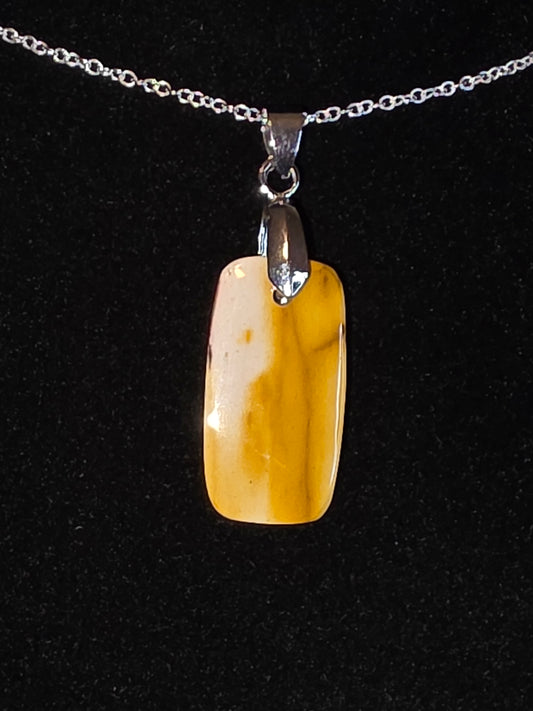 Radiant Earth: A Mookaite Square Necklace - Cinnful Charms Jewelry 