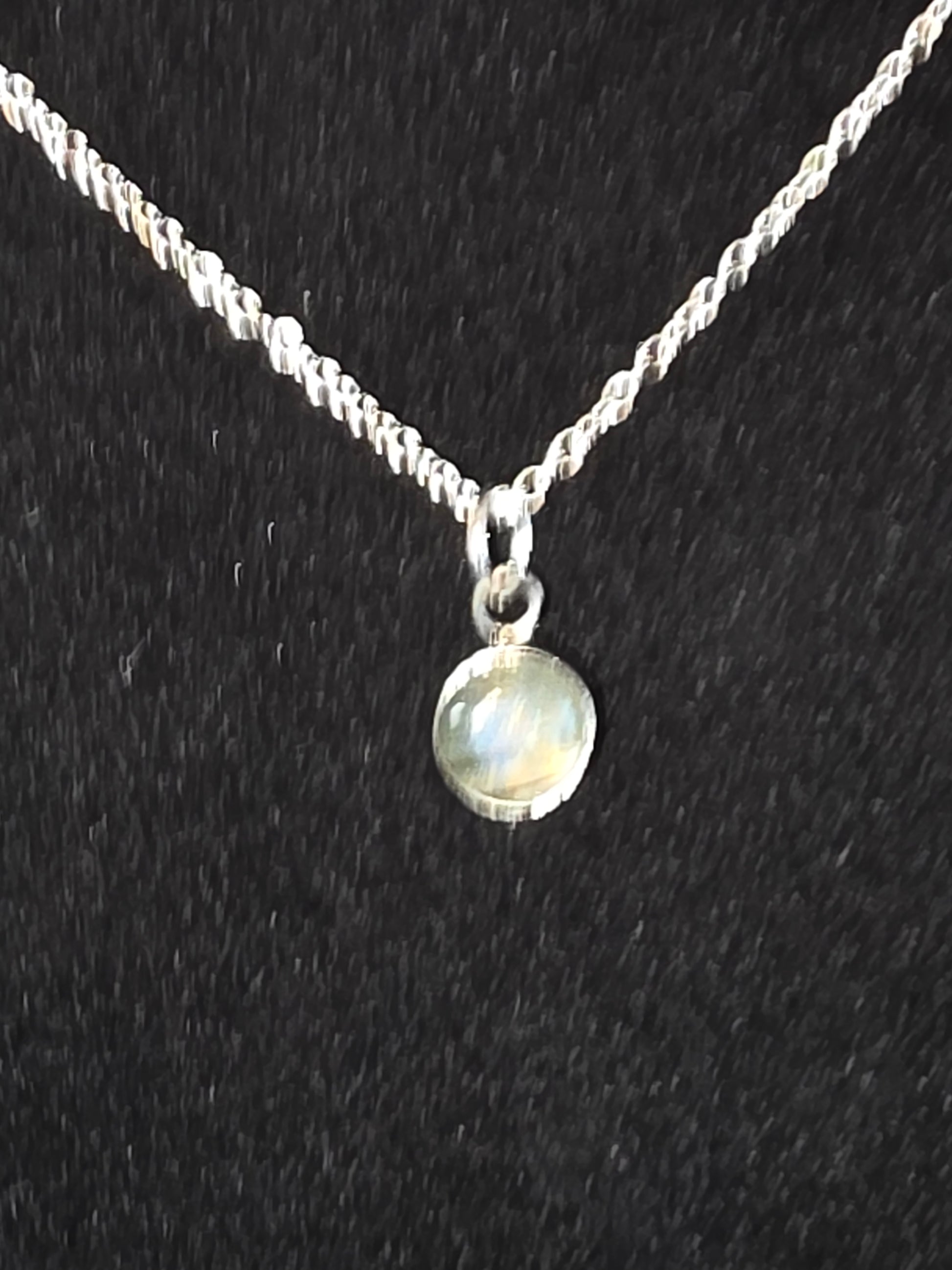 Shifting Horizons: A Labradorite Drop Necklace - Cinnful Charms Jewelry 