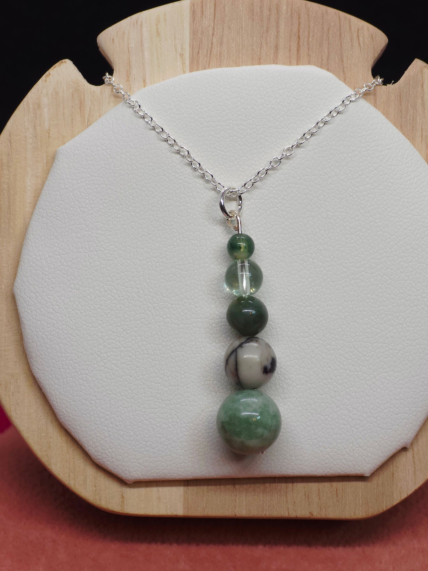 Whispers of the Woods Necklace: Amazonite, Tree Agate, Fancy Jasper, Fluorite & Moss Agate - Cinnful Charms Jewelry 