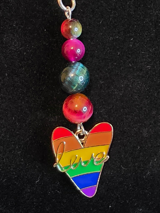 Celebrate Love and Pride: Love Wins always. Necklace - Cinnful Charms Jewelry 