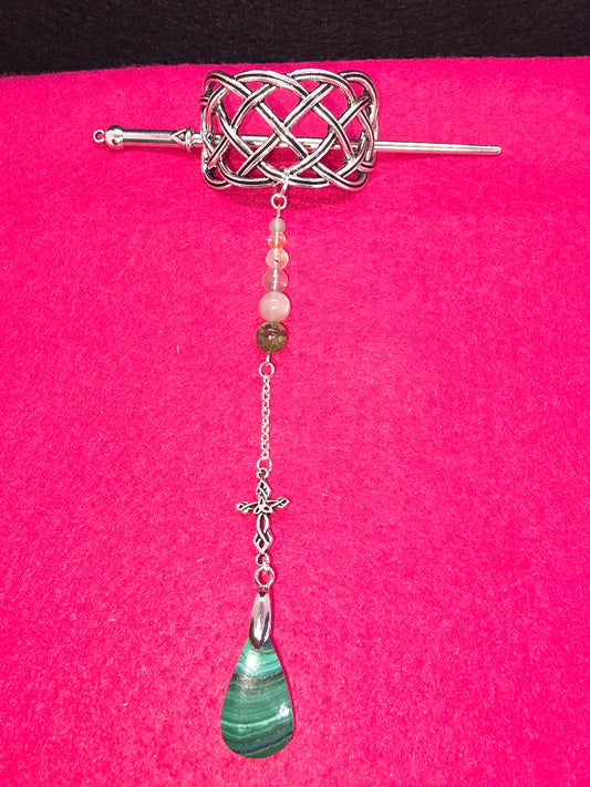 Whispers of the Old World: Celtic, Viking & Gemstone Treasures Viking Hair clip - Cinnful Charms Jewelry 